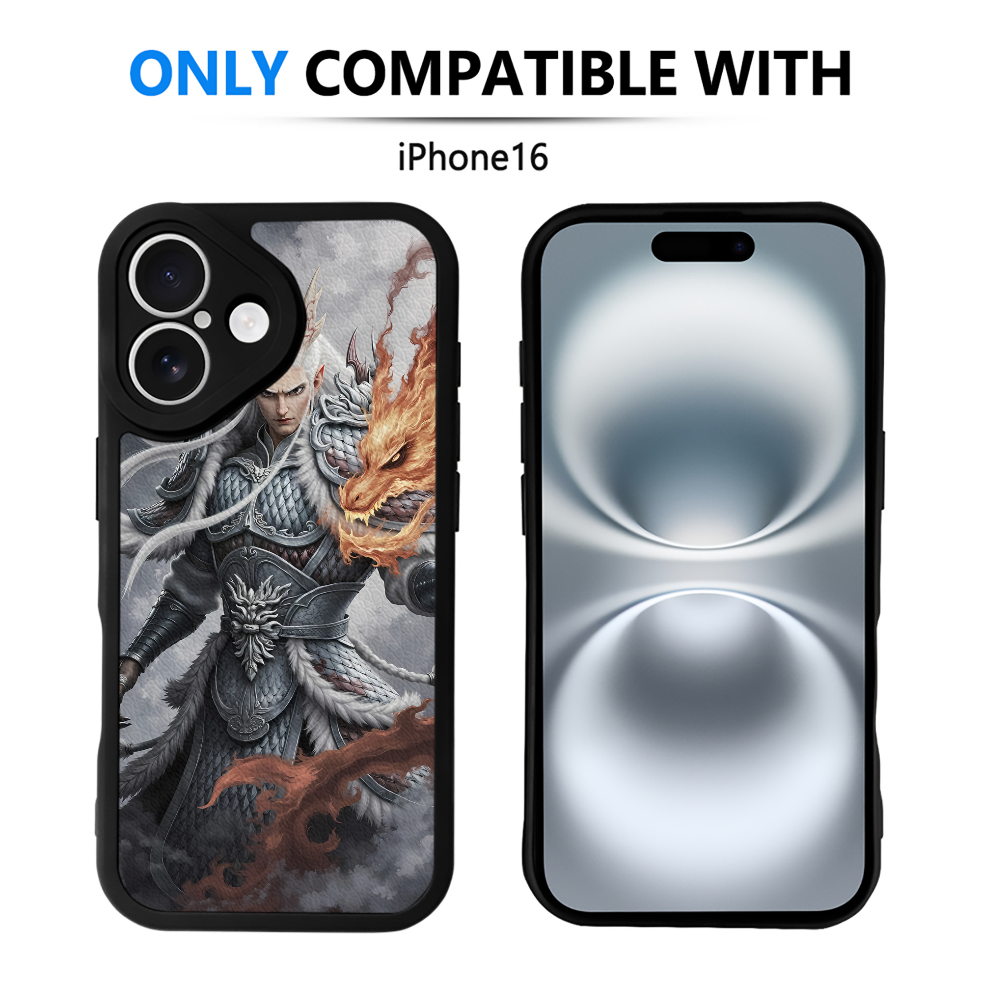 （画像用） Ne Zha 2 ナタ 魔童の大暴れ 【iPhone 16シリーズ対応】シリコンスマホケース（レザー調） 材質：シリコン